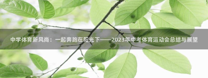 MK体育官网下载招商：中学体育新风尚：一起奔跑在阳光
