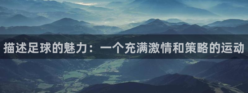 德国MK体育官方正版app集团：描述足球的魅力：一个